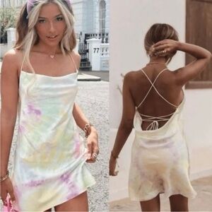 Zara tie dye mini dress